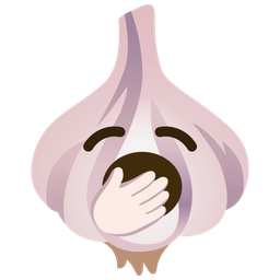 garlic and yawning face