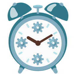 gear and alarm clock