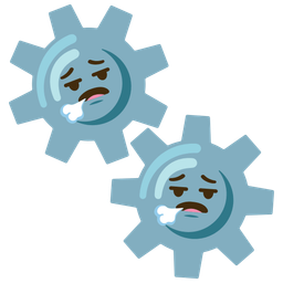 gear and face exhaling