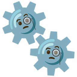 gear and face with monocle