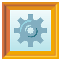 gear and framed picture