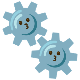 Gear and Kissing face