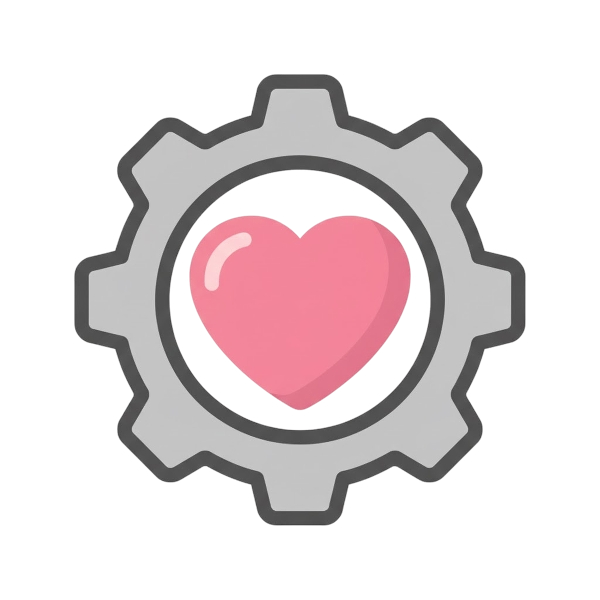 Gear and Pink heart