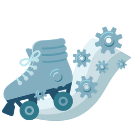 gear and roller skate