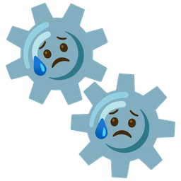 gear and sad but relieved face