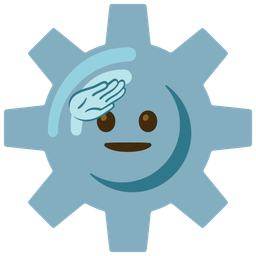 gear and saluting face