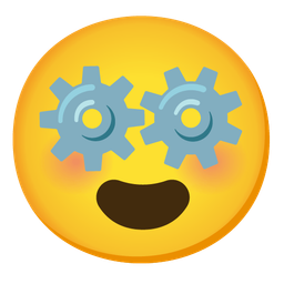 Gear and Smiling face with heart-eyes