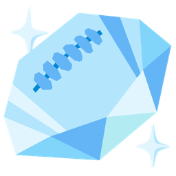 gem stone and american football