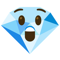 gem stone and astonished face