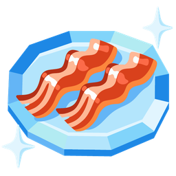 gem stone and bacon