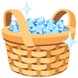 gem stone and basket