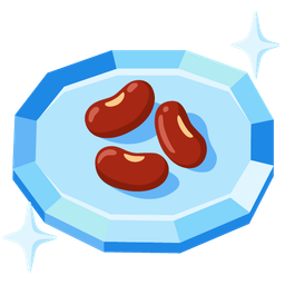 gem stone and beans