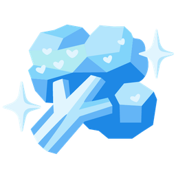 gem stone and broccoli