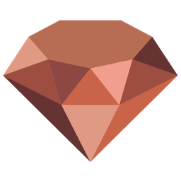 gem stone and brown heart
