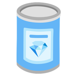 gem stone and canned food