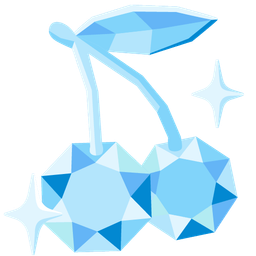 gem stone and cherries