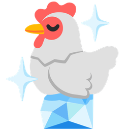 gem stone and chicken