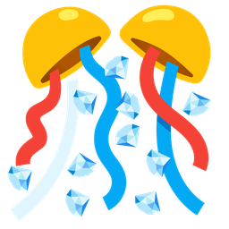 gem stone and confetti ball