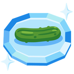 gem stone and cucumber