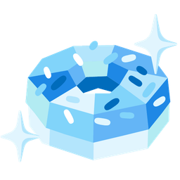 gem stone and doughnut