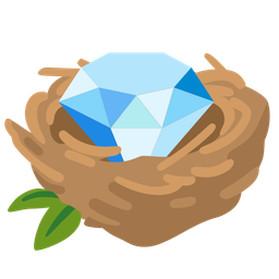 gem stone and empty nest