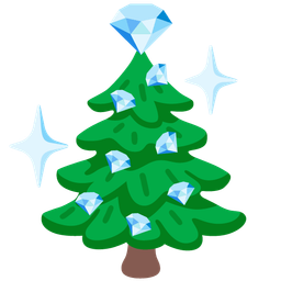 gem stone and evergreen tree