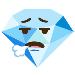 gem stone and face exhaling