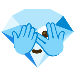 gem stone and face with peeking eye