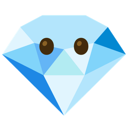 gem stone and face without mouth