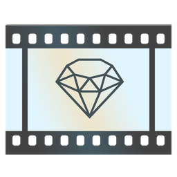 gem stone and film frames