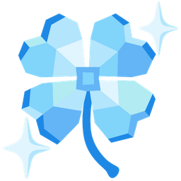 gem stone and four leaf clover