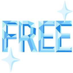 gem stone and FREE button