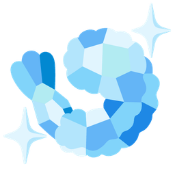 gem stone and fried shrimp