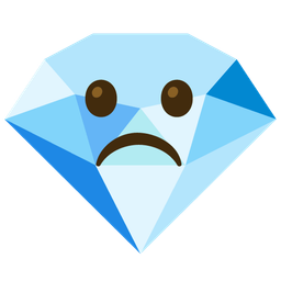 gem stone and frowning face