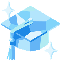 gem stone and graduation cap