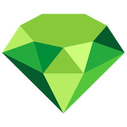 gem stone and green heart