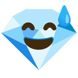 Gem stone and Grinning face with sweat