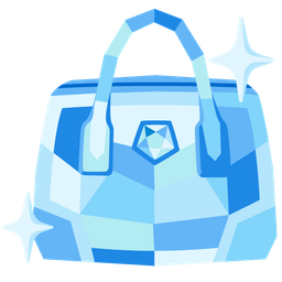 gem stone and handbag