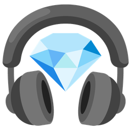 gem stone and headphone