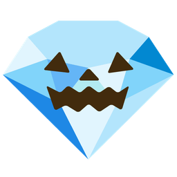 gem stone and jack-o-lantern