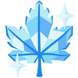 gem stone and maple leaf