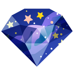 gem stone and milky way