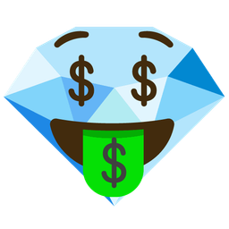 Gem stone and Money-mouth face