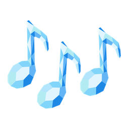 gem stone and musical notes