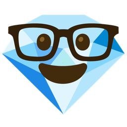 gem stone and nerd face