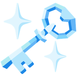 gem stone and old key