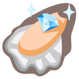 gem stone and oyster