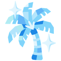 gem stone and palm tree