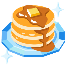 gem stone and pancakes
