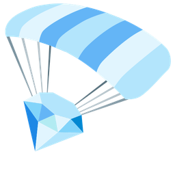 gem stone and parachute